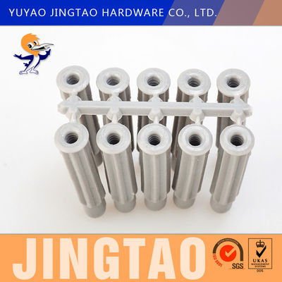 Size 50MM X 10MM Plastic Wall Plugs Grey Color High Strength