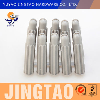 Size 50MM X 10MM Plastic Wall Plugs Grey Color High Strength
